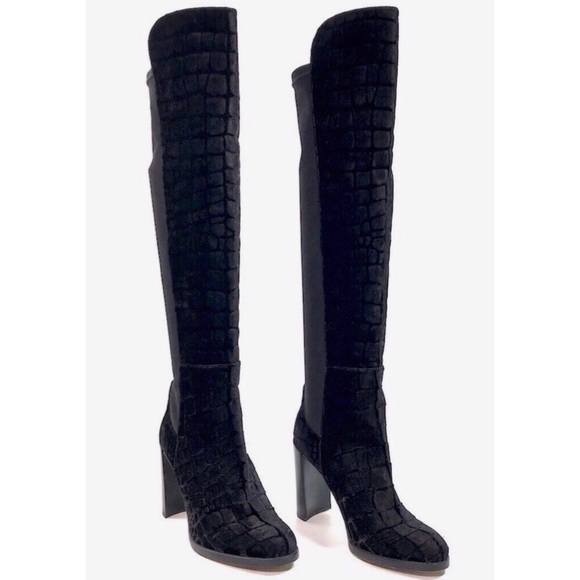Stuart Weitzman Shoes - ❌SOLD❌Stuart Wietzman Hijack Velvet Croc Embossed